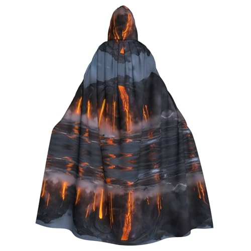 WHJDPP Kilauea Kapuzenumhang mit Vulkanbild, Halloween, Erwachsenen-Kapuzenumhang – super großer Kapuzenumhang ohne Reißverschluss von WHJDPP