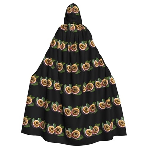 WHJDPP Köstlicher Passionsfrucht-Druck, Halloween-Umhang mit Kapuze für Erwachsene, für Kostümpartys und Themenveranstaltungen WHJDPP Köstlicher Passionsfrucht-Druck, Halloween-Umhang mit Kapuze für Erwachsene, für Kostümpartys und Themenveranstaltungen von WHJDPP