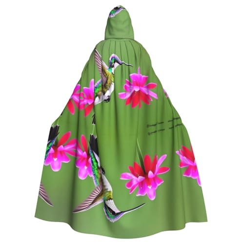 WHJDPP Kolibri-Blumenmuster, Kapuzenumhang für Halloween, Rollenspiel-Kostüme und mehr WHJDPP Kolibri-Blumenmuster, Kapuzenumhang für Halloween, Rollenspiel-Kostüme und mehr von WHJDPP