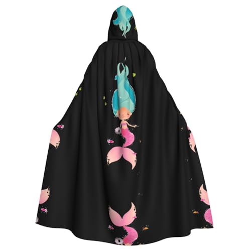 WHJDPP Meerjungfrauenbild, Halloween-Umhang mit Kapuze, für Erwachsene, super groß, ohne Reißverschluss WHJDPP Meerjungfrauenbild, Halloween-Umhang mit Kapuze, für Erwachsene, super groß, ohne Reißverschluss von WHJDPP