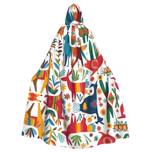 WHJDPP Mexikanischer Umhang mit Otomi-Tiermuster für Halloween, Rollenspiel-Kostüme und mehr WHJDPP Mexikanischer Umhang mit Otomi-Tiermuster für Halloween, Rollenspiel-Kostüme und mehr von WHJDPP