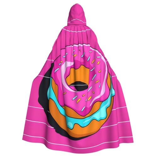 WHJDPP Niedlicher Donut-Druck Halloween Erwachsenen-Umhang mit Kapuze für Kostümpartys und Themenveranstaltungen WHJDPP Niedlicher Donut-Druck Halloween Erwachsenen-Umhang mit Kapuze für Kostümpartys und Themenveranstaltungen von WHJDPP