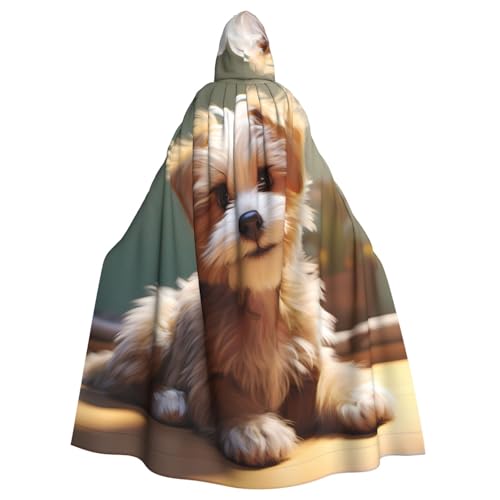 WHJDPP Niedlicher Hunde-Aufdruck, Halloween-Umhang mit Kapuze, für Kostümpartys und Themenveranstaltungen WHJDPP Niedlicher Hunde-Aufdruck, Halloween-Umhang mit Kapuze, für Kostümpartys und Themenveranstaltungen von WHJDPP
