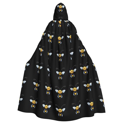 WHJDPP Niedlicher kleiner Bienen-Druck, Halloween-Umhang mit Kapuze, für Kostümpartys und Themenveranstaltungen WHJDPP Niedlicher kleiner Bienen-Druck, Halloween-Umhang mit Kapuze, für Kostümpartys und Themenveranstaltungen von WHJDPP