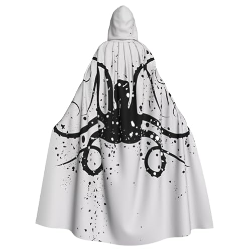 WHJDPP Octopus Picture Halloween Erwachsene Kapuzenumhang – Super großer Kapuzenumhang ohne Reißverschluss von WHJDPP