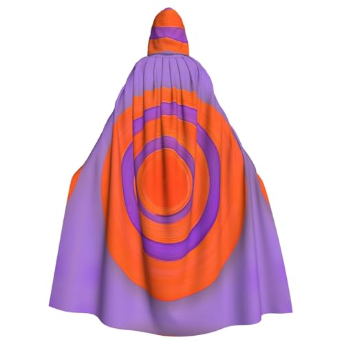 WHJDPP Oranger Umhang mit Kapuze in Kreismitte für Halloween, Rollenspiel-Kostüme und mehr von WHJDPP