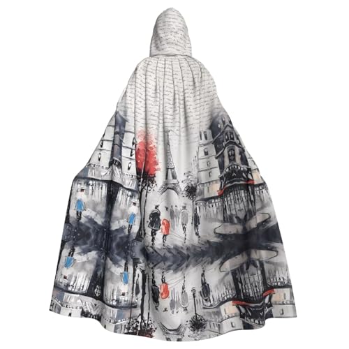 WHJDPP Paris Street Eiffelturm Gemälde Bild Halloween Erwachsene Kapuzenumhang Umhang – Super großer Kapuzenumhang ohne Reißverschluss WHJDPP Paris Street Eiffelturm Gemälde Bild Halloween Erwachsene Kapuzenumhang Umhang – Super großer Kapuzenumhang ohne Reißverschluss von WHJDPP