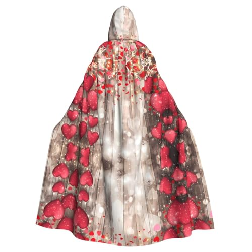 WHJDPP Roter Kapuzenumhang mit Herzmotiv, Halloween, für Erwachsene, super großer Kapuzenumhang ohne Reißverschluss WHJDPP Roter Kapuzenumhang mit Herzmotiv, Halloween, für Erwachsene, super großer Kapuzenumhang ohne Reißverschluss von WHJDPP