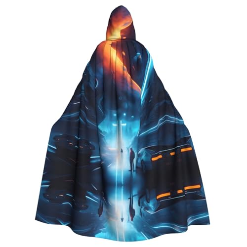 WHJDPP Science Fiction Future Prints Kapuzenumhang für Halloween, Rollenspiele und Kostümpartys – bequem und langlebig von WHJDPP