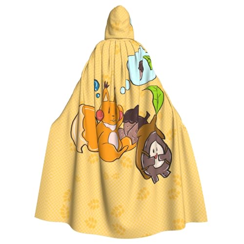 WHJDPP Sonnenblumenkern-Eichhörnchen-Druck, Kapuzenumhang für Halloween, Rollenspiele und Kostümpartys – bequem und langlebig WHJDPP Sonnenblumenkern-Eichhörnchen-Druck, Kapuzenumhang für Halloween, Rollenspiele und Kostümpartys – bequem und langlebig von WHJDPP