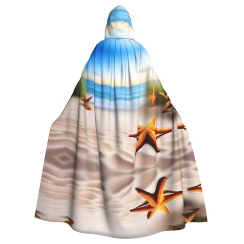 WHJDPP Strand-Umhang mit Kapuze, Seesternland-Druck, Halloween, Erwachsene, für Kostümpartys und Themenveranstaltungen WHJDPP Strand-Umhang mit Kapuze, Seesternland-Druck, Halloween, Erwachsene, für Kostümpartys und Themenveranstaltungen von WHJDPP