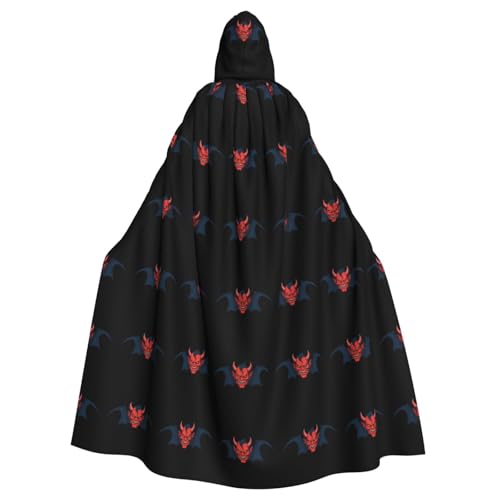 WHJDPP Teufelsdruck, Halloween-Umhang mit Kapuze für Erwachsene, für Kostümpartys und Themenveranstaltungen WHJDPP Teufelsdruck, Halloween-Umhang mit Kapuze für Erwachsene, für Kostümpartys und Themenveranstaltungen von WHJDPP