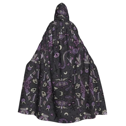 WHJDPP Umhang mit Kapuze, Halloween, Erwachsenen-Kapuzenumhang, ohne Reißverschluss, Violett / Schwarz WHJDPP Umhang mit Kapuze, Halloween, Erwachsenen-Kapuzenumhang, ohne Reißverschluss, Violett / Schwarz von WHJDPP