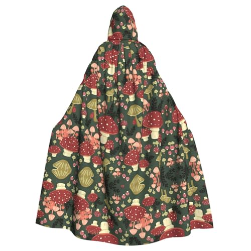 WHJDPP Umhang mit Kapuze für Erwachsene, Motiv: helle Pilze, Kunstbild, Halloween, großer Kapuzenumhang ohne Reißverschluss WHJDPP Umhang mit Kapuze für Erwachsene, Motiv: helle Pilze, Kunstbild, Halloween, großer Kapuzenumhang ohne Reißverschluss von WHJDPP