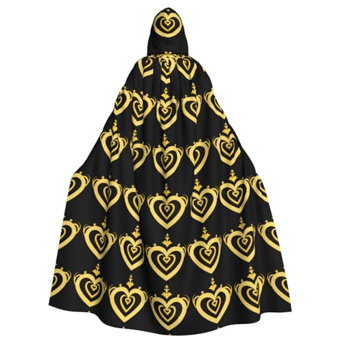 WHJDPP Umhang mit goldener Liebeskrone, mit Kapuze, für Halloween, Rollenspiele und Kostümpartys – bequem und langlebig WHJDPP Umhang mit goldener Liebeskrone, mit Kapuze, für Halloween, Rollenspiele und Kostümpartys – bequem und langlebig von WHJDPP