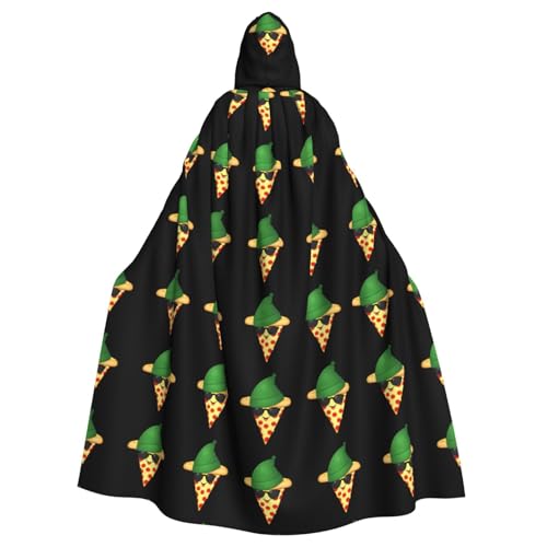 WHJDPP Umhang mit grünem Hut, Cartoon-Pizza-Druck, mit Kapuze für Halloween, Rollenspiele und Kostümpartys – bequem und langlebig WHJDPP Umhang mit grünem Hut, Cartoon-Pizza-Druck, mit Kapuze für Halloween, Rollenspiele und Kostümpartys – bequem und langlebig von WHJDPP