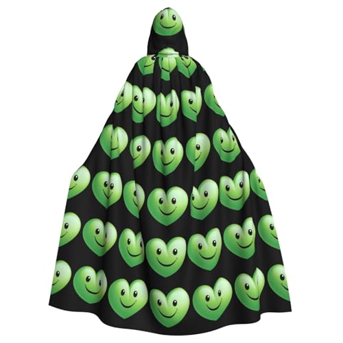 WHJDPP Umhang mit grünem Smiley-Gesicht und Kapuze für Halloween, Rollenspiele und Kostümpartys – bequem und langlebig WHJDPP Umhang mit grünem Smiley-Gesicht und Kapuze für Halloween, Rollenspiele und Kostümpartys – bequem und langlebig von WHJDPP