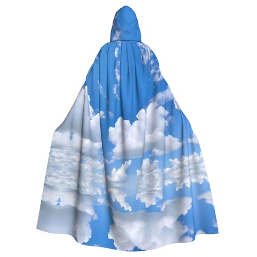 WHJDPP Weiße Wolken im Himmel, bedruckt, Halloween, Erwachsenen-Kapuzenumhang für Kostümpartys und Themenveranstaltungen WHJDPP Weiße Wolken im Himmel, bedruckt, Halloween, Erwachsenen-Kapuzenumhang für Kostümpartys und Themenveranstaltungen von WHJDPP