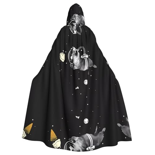 WHJDPP Weltraum-Hundebild, Halloween-Umhang mit Kapuze, für Erwachsene, super groß, ohne Reißverschluss WHJDPP Weltraum-Hundebild, Halloween-Umhang mit Kapuze, für Erwachsene, super groß, ohne Reißverschluss von WHJDPP