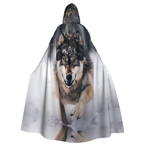 WHJDPP Wölfe Prints Kapuzenumhang für Halloween, Rollenspiele und Kostümpartys – bequem und langlebig WHJDPP Wölfe Prints Kapuzenumhang für Halloween, Rollenspiele und Kostümpartys – bequem und langlebig von WHJDPP