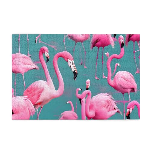 Jigsaw Puzzles1000 Teile Whjshop A Flock of Flamingos Prints Educational Intellectual Wooden Puzzles, Fun Puzzles, Stress Relieving Puzzles Jigsaw Puzzles1000 Teile Whjshop A Flock of Flamingos Prints Educational Intellectual Wooden Puzzles, Fun Puzzles, Stress Relieving Puzzles von WHJSHOP