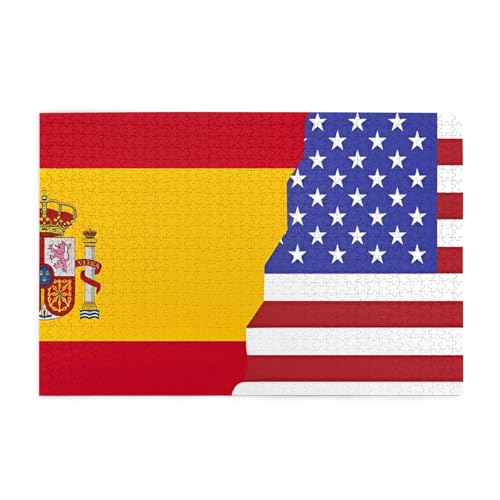 Jigsaw Puzzles1000 Teile Whjshop Amerikanische Spanien Flagge Drucke Pädagogische Intellektuelle Holzpuzzles Lustige Puzzles Stressabbau Puzzles Jigsaw Puzzles1000 Teile Whjshop Amerikanische Spanien Flagge Drucke Pädagogische Intellektuelle Holzpuzzles Lustige Puzzles Stressabbau Puzzles von WHJSHOP