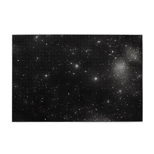 Jigsaw Puzzles1000 Teile Whjshop Black and White Galaxy Prints Educational Intellectual Wooden Puzzles, Fun Puzzles, Stress Relieving Puzzles von WHJSHOP