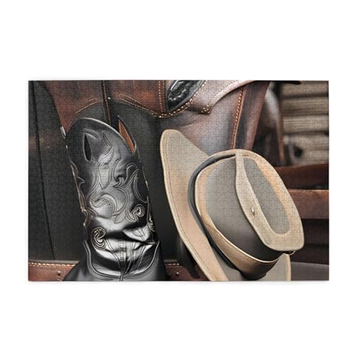 Jigsaw Puzzles1000 Teile Whjshop Cowboy Schwarzer Hut Westernstiefel Drucke Pädagogische Intellektuelle Holzpuzzles Lustige Puzzles Stressabbau Puzzles Jigsaw Puzzles1000 Teile Whjshop Cowboy Schwarzer Hut Westernstiefel Drucke Pädagogische Intellektuelle Holzpuzzles Lustige Puzzles Stressabbau Puzzles von WHJSHOP