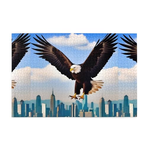 Jigsaw Puzzles1000 Teile Whjshop Der Adler mit Flügeln, Druckqualität, Holzpuzzle für Erwachsene und Kinder, lustige Puzzles, Stressabbau-Puzzles Jigsaw Puzzles1000 Teile Whjshop Der Adler mit Flügeln, Druckqualität, Holzpuzzle für Erwachsene und Kinder, lustige Puzzles, Stressabbau-Puzzles von WHJSHOP
