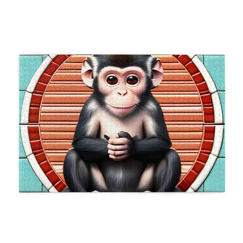 Jigsaw Puzzles1000 Teile Whjshop Der stille Affe druckt pädagogische intellektuelle Holzpuzzles, lustige Puzzles, Stressabbau-Puzzles Jigsaw Puzzles1000 Teile Whjshop Der stille Affe druckt pädagogische intellektuelle Holzpuzzles, lustige Puzzles, Stressabbau-Puzzles von WHJSHOP