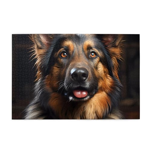 Jigsaw Puzzles1000 Teile Whjshop Deutscher Schäferhund druckt pädagogische intellektuelle Holzpuzzles, lustige Puzzles, Stressabbau-Puzzles Jigsaw Puzzles1000 Teile Whjshop Deutscher Schäferhund druckt pädagogische intellektuelle Holzpuzzles, lustige Puzzles, Stressabbau-Puzzles von WHJSHOP