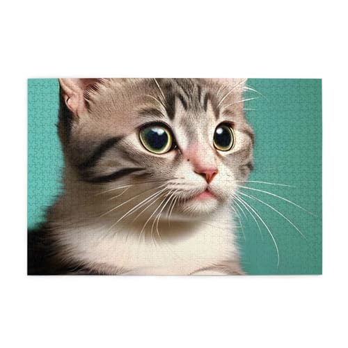Jigsaw Puzzles1000 Teile Whjshop Eine neugierige Katze druckt pädagogische intellektuelle Holzpuzzles, lustige Puzzles, Stressabbau-Puzzles Jigsaw Puzzles1000 Teile Whjshop Eine neugierige Katze druckt pädagogische intellektuelle Holzpuzzles, lustige Puzzles, Stressabbau-Puzzles von WHJSHOP