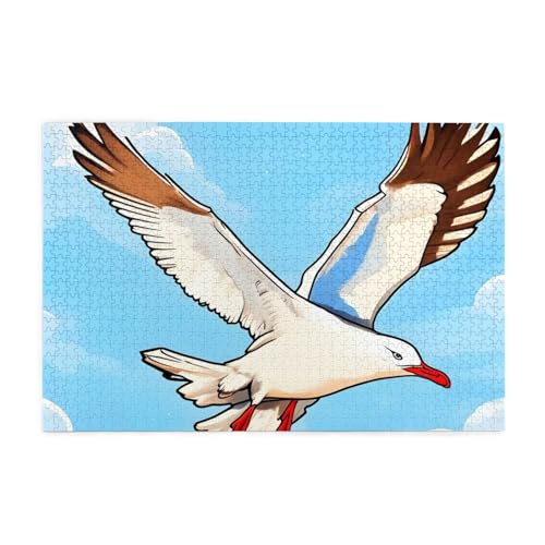 Jigsaw Puzzles1000 Teile Whjshop Flying Seagulls Prints Educational Intellectual Wooden Puzzles, Fun Puzzles, Stress Relieving Puzzles von WHJSHOP