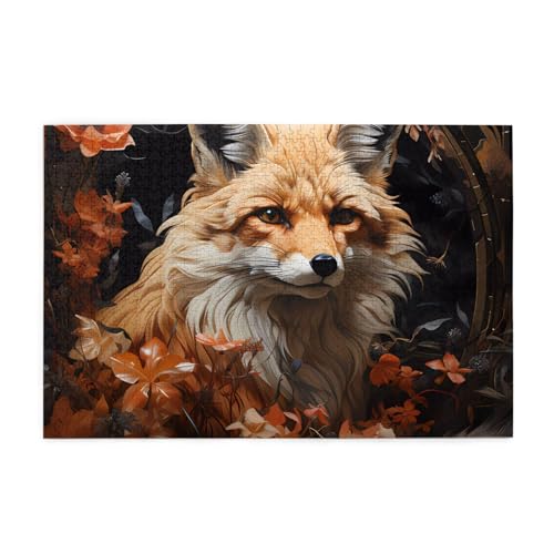 Jigsaw Puzzles1000 Teile Whjshop Fuchs und Blumen Drucke Pädagogische Intellektuelle Holzpuzzles Lustige Puzzles Stressabbau Puzzles Jigsaw Puzzles1000 Teile Whjshop Fuchs und Blumen Drucke Pädagogische Intellektuelle Holzpuzzles Lustige Puzzles Stressabbau Puzzles von WHJSHOP