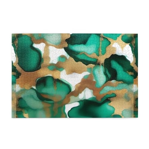 Jigsaw Puzzles1000 Teile Whjshop Grüner Aufdruck Druck Qualität Holzpuzzle für Erwachsene und Kinder, lustige Puzzles, Stressabbau Puzzles Jigsaw Puzzles1000 Teile Whjshop Grüner Aufdruck Druck Qualität Holzpuzzle für Erwachsene und Kinder, lustige Puzzles, Stressabbau Puzzles von WHJSHOP