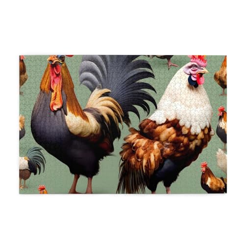 Jigsaw Puzzles1000 Teile Whjshop Hahn und Huhn Drucke Pädagogische Intellektuelle Holzpuzzles Lustige Puzzles Stressabbau Puzzles Jigsaw Puzzles1000 Teile Whjshop Hahn und Huhn Drucke Pädagogische Intellektuelle Holzpuzzles Lustige Puzzles Stressabbau Puzzles von WHJSHOP