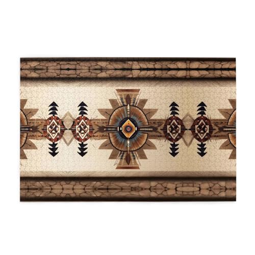 Jigsaw Puzzles1000 Teile Whjshop Indianer Malerei Drucke Pädagogische Intellektuelle Holzpuzzles Lustige Puzzles Stressabbau Puzzles von WHJSHOP