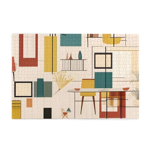 Jigsaw Puzzles1000 Teile Whjshop Mid Century Moderne Drucke Pädagogische Intellektuelle Holzpuzzles, lustige Puzzles, Stressabbau-Puzzles Jigsaw Puzzles1000 Teile Whjshop Mid Century Moderne Drucke Pädagogische Intellektuelle Holzpuzzles, lustige Puzzles, Stressabbau-Puzzles von WHJSHOP