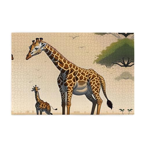 Jigsaw Puzzles1000 Teile Whjshop Mutter und Kind Giraffe Drucke Pädagogische Intellektuelle Holzpuzzles Lustige Puzzles Stressabbau Puzzles Jigsaw Puzzles1000 Teile Whjshop Mutter und Kind Giraffe Drucke Pädagogische Intellektuelle Holzpuzzles Lustige Puzzles Stressabbau Puzzles von WHJSHOP