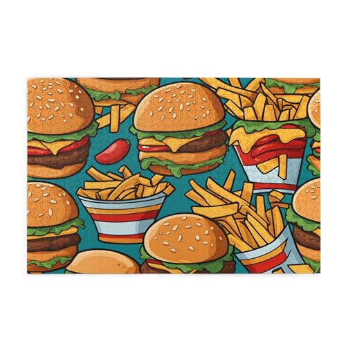 Jigsaw Puzzles1000 Teile Whjshop Niedliche Burger Pommes Drucke Pädagogische Intellektuelle Holzpuzzles Lustige Puzzles Stressabbau Puzzles Jigsaw Puzzles1000 Teile Whjshop Niedliche Burger Pommes Drucke Pädagogische Intellektuelle Holzpuzzles Lustige Puzzles Stressabbau Puzzles von WHJSHOP