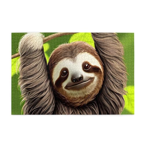 Jigsaw Puzzles1000 Teile Whjshop Niedliche Faultier-Drucke Pädagogische Intellektuelle Holzpuzzles, lustige Puzzles, Stressabbau-Puzzles Jigsaw Puzzles1000 Teile Whjshop Niedliche Faultier-Drucke Pädagogische Intellektuelle Holzpuzzles, lustige Puzzles, Stressabbau-Puzzles von WHJSHOP