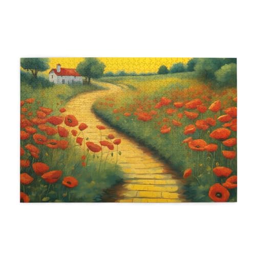 Jigsaw Puzzles1000 Teile Whjshop Poppies Field Yellow Brick Road Prints Educational Intellectual Wooden Puzzles, Fun Puzzles, Stress Relieving Puzzles Jigsaw Puzzles1000 Teile Whjshop Poppies Field Yellow Brick Road Prints Educational Intellectual Wooden Puzzles, Fun Puzzles, Stress Relieving Puzzles von WHJSHOP