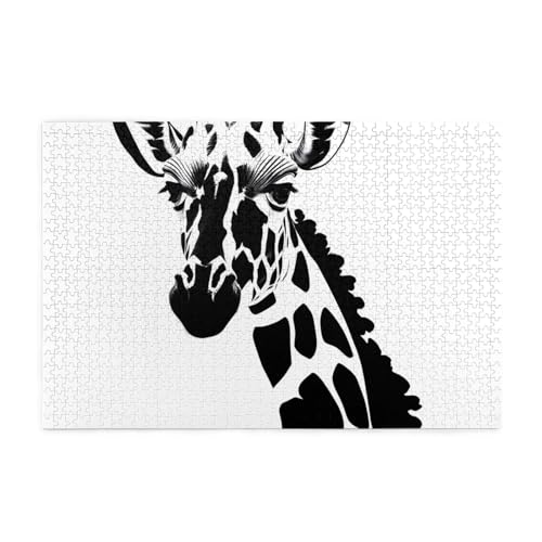 Jigsaw Puzzles1000 Teile Whjshop Schwarz-Weiß-Giraffen-Drucke Pädagogische Intellektuelle Holzpuzzles, lustige Puzzles, Stressabbau-Puzzles Jigsaw Puzzles1000 Teile Whjshop Schwarz-Weiß-Giraffen-Drucke Pädagogische Intellektuelle Holzpuzzles, lustige Puzzles, Stressabbau-Puzzles von WHJSHOP