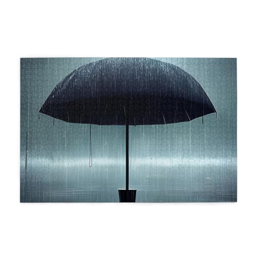 Jigsaw Puzzles1000 Teile Whjshop Schwarzer Regenschirm im Regen druckt pädagogische intellektuelle Holzpuzzles, lustige Puzzles, Stressabbau-Puzzles Jigsaw Puzzles1000 Teile Whjshop Schwarzer Regenschirm im Regen druckt pädagogische intellektuelle Holzpuzzles, lustige Puzzles, Stressabbau-Puzzles von WHJSHOP
