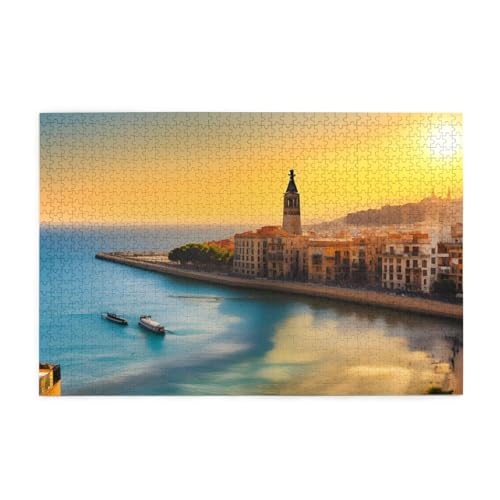 Jigsaw Puzzles1000 Teile Whjshop Sonnenuntergang in Barcelona druckt pädagogische intellektuelle Holzpuzzles, lustige Puzzles, Stressabbau-Puzzles Jigsaw Puzzles1000 Teile Whjshop Sonnenuntergang in Barcelona druckt pädagogische intellektuelle Holzpuzzles, lustige Puzzles, Stressabbau-Puzzles von WHJSHOP