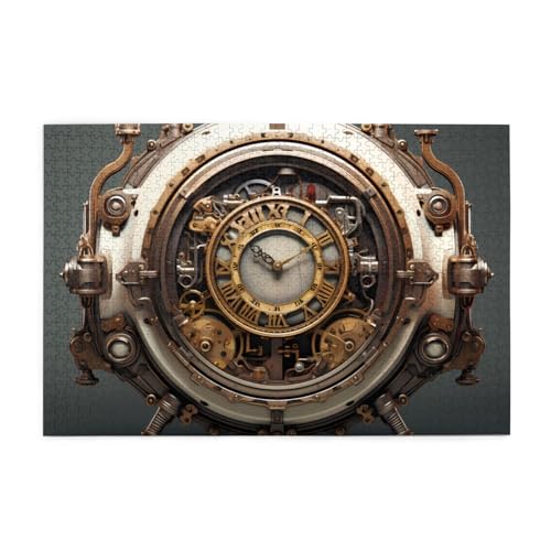 Jigsaw Puzzles1000 Teile Whjshop Steampunk Uhr Drucke Pädagogische Intellektuelle Holzpuzzles Lustige Puzzles Stressabbau Puzzles von WHJSHOP