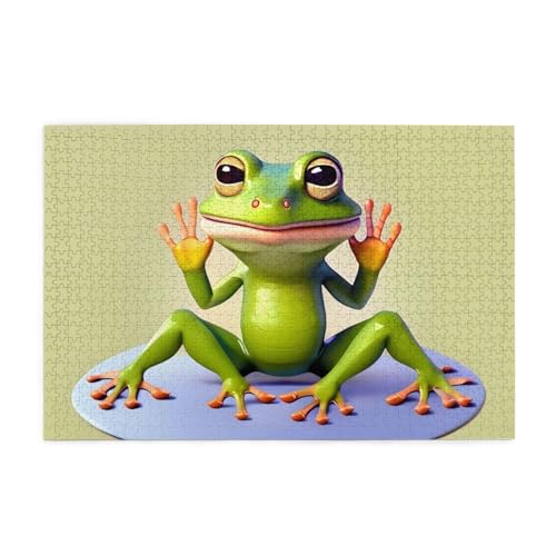 Jigsaw Puzzles1000 Teile Whjshop The Funny Frog Doing Yoga Prints Educational Intellectual Wooden Puzzles, Fun Puzzles, Stress Relieving Puzzles Jigsaw Puzzles1000 Teile Whjshop The Funny Frog Doing Yoga Prints Educational Intellectual Wooden Puzzles, Fun Puzzles, Stress Relieving Puzzles von WHJSHOP