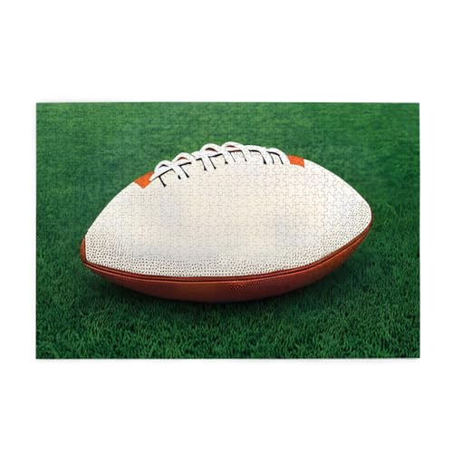 Jigsaw Puzzles1000 Teile Whjshop White Rugby Ball Prints Educational Intellectual Wooden Puzzles, Fun Puzzles, Stress Relieving Puzzles von WHJSHOP