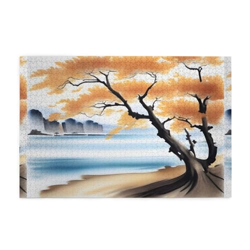 Puzzles1000 Teile Whjshop Baum am Wasserrand Druckqualität Holzpuzzle für Erwachsene und Kinder, lustige Puzzles, Stressabbau-Puzzles Puzzles1000 Teile Whjshop Baum am Wasserrand Druckqualität Holzpuzzle für Erwachsene und Kinder, lustige Puzzles, Stressabbau-Puzzles von WHJSHOP