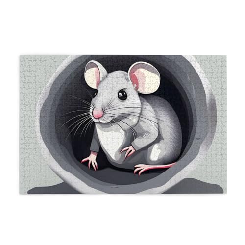 Puzzles1000 Teile Whjshop Maus im Loch druckt pädagogische intellektuelle Holzpuzzles, lustige Puzzles, Stressabbau-Puzzles Puzzles1000 Teile Whjshop Maus im Loch druckt pädagogische intellektuelle Holzpuzzles, lustige Puzzles, Stressabbau-Puzzles von WHJSHOP